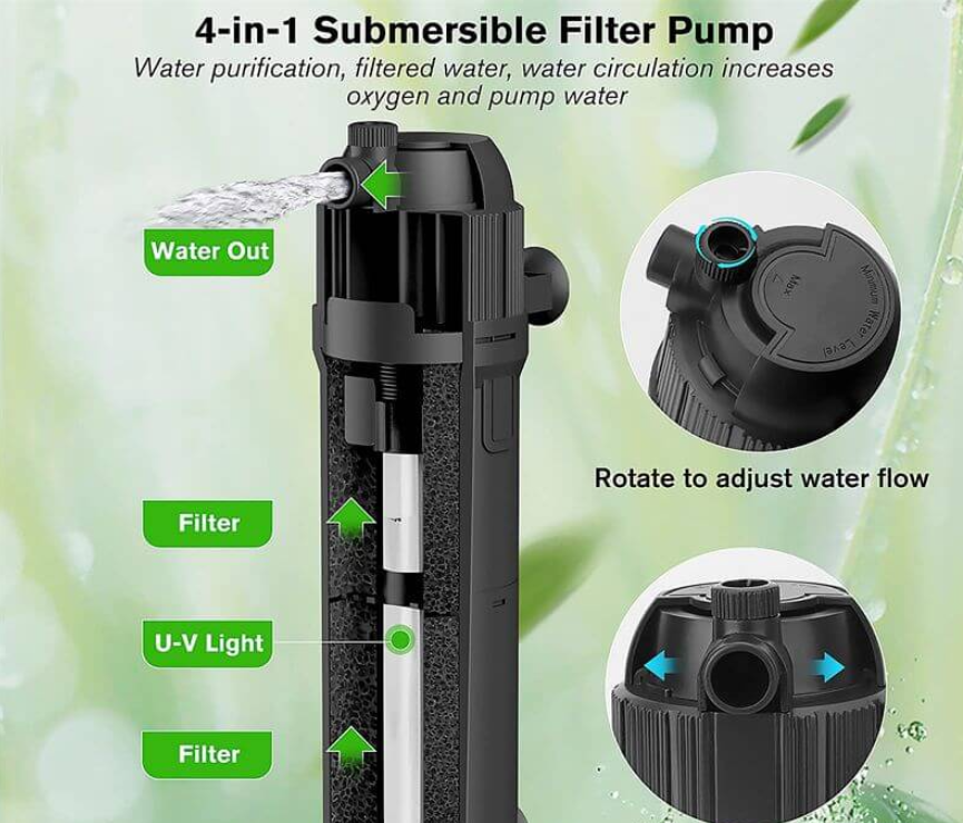 Hygger 4 in 1 Aquarium UV filter