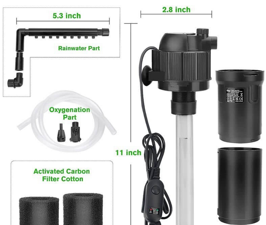 Hygger 4 in 1 Aquarium UV filter